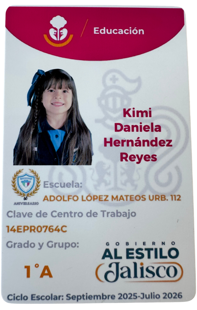 Muestra credencial frente 11
