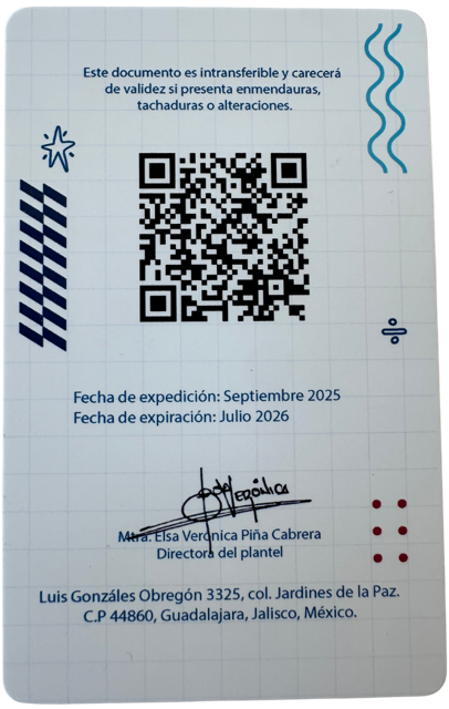 Muestra credencial reverso 10