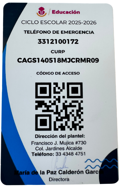Muestra credencial reverso 9