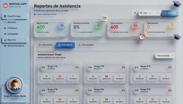 Reportes detallados de asistencia escolar